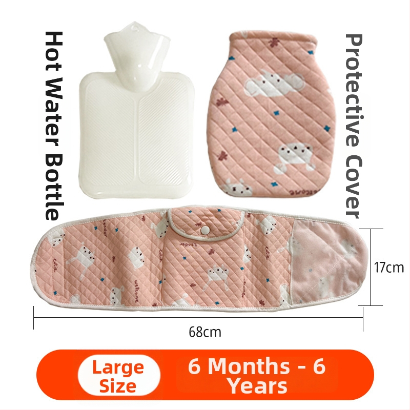 Бутилка за гореща вода за бебета и новородени – PVC с висока плътност, двойно използване топло/студено, не е внос