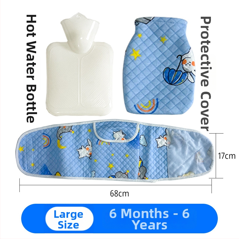 Бутилка за гореща вода за бебета и новородени – PVC с висока плътност, двойно използване топло/студено, не е внос