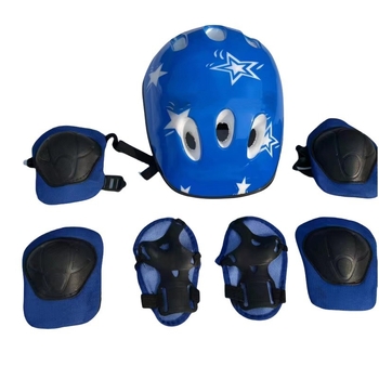 Παιδικό σετ προστατευτικών για ρόλερ σκέιτ με κράνος – 7 τεμάχια, προστασία κεφαλής, γονάτων, αγκώνων και καρπών