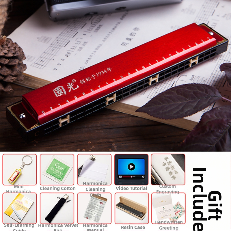 Guoguang GG24 Polifónna harmonika, 24 otvorov