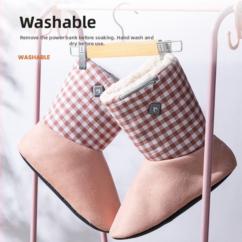 Elektrické vyhrievacie papuče do domu – unisex, nubuk vrchná časť, protišmyková podrážka