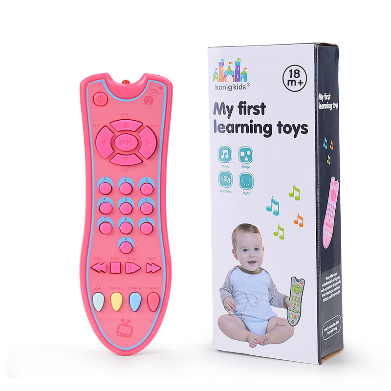 Dječji obrazovni daljinski upravljač za televizor sa glazbom, plastika, KONIG KIDS, podrijetlo Guangdong, pakiranje u šarenoj kutiji, za dob 0–3 godina