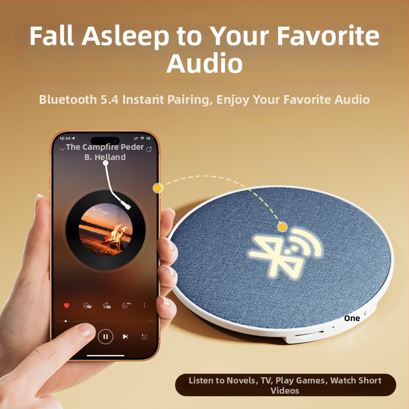 Bluetooth zvučnik ispod jastuka za san — audio uređaj ispod jastuka, Bluetooth 5.0, 50Hz-20kHz, SNR ≥95dB, ugrađena 500mAh baterija, USB napajanje