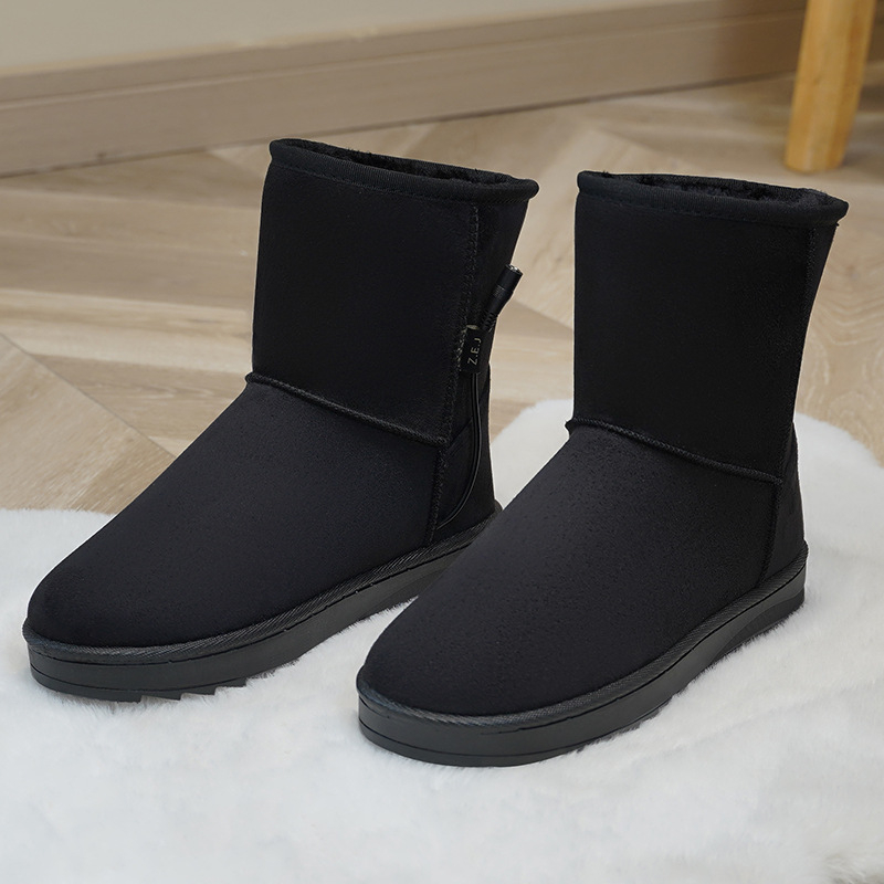 Jiabei USB ηλεκτρικές θερμανόμενες παντόφλες για άνδρες και γυναίκες, σουέντ επάνω, θέρμανση από ανθρακονήματα, USB τροφοδοσία, 6V/5V