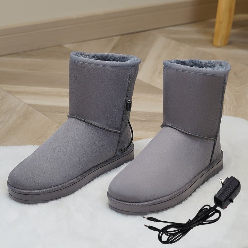 Jiabei USB ηλεκτρικές θερμανόμενες παντόφλες για άνδρες και γυναίκες, σουέντ επάνω, θέρμανση από ανθρακονήματα, USB τροφοδοσία, 6V/5V