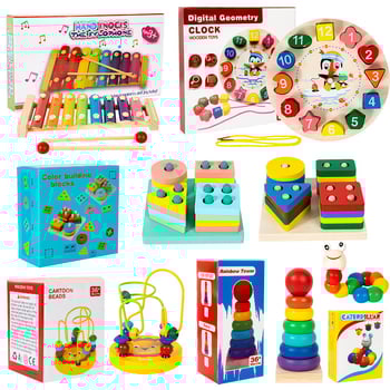 Montessori faanyagú oktató játék babáknak: nyolcnótás xilofon a korai zenei neveléshez