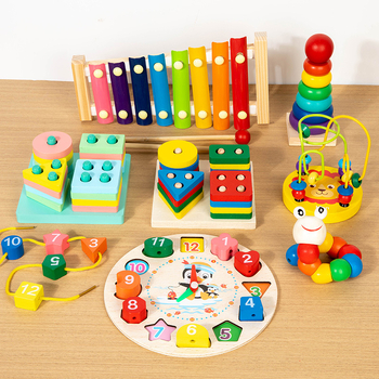 Montessori faanyagú oktató játék babáknak: nyolcnótás xilofon a korai zenei neveléshez