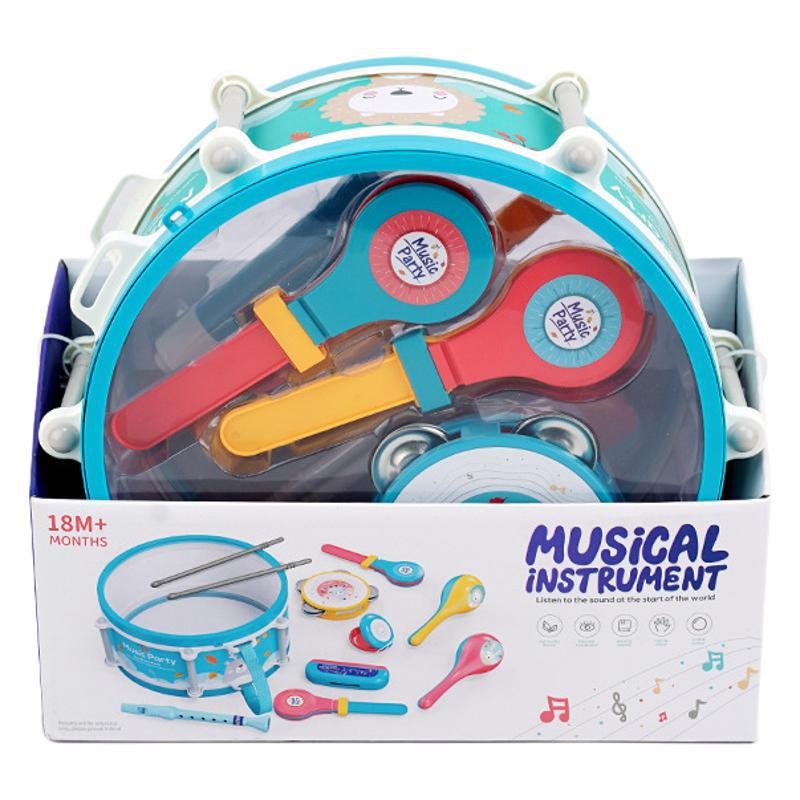 Dječji set glazbenih instrumenata — plastični, inspirirani Orffom, za djecu 4–6 godina, u šarenoj kutiji
