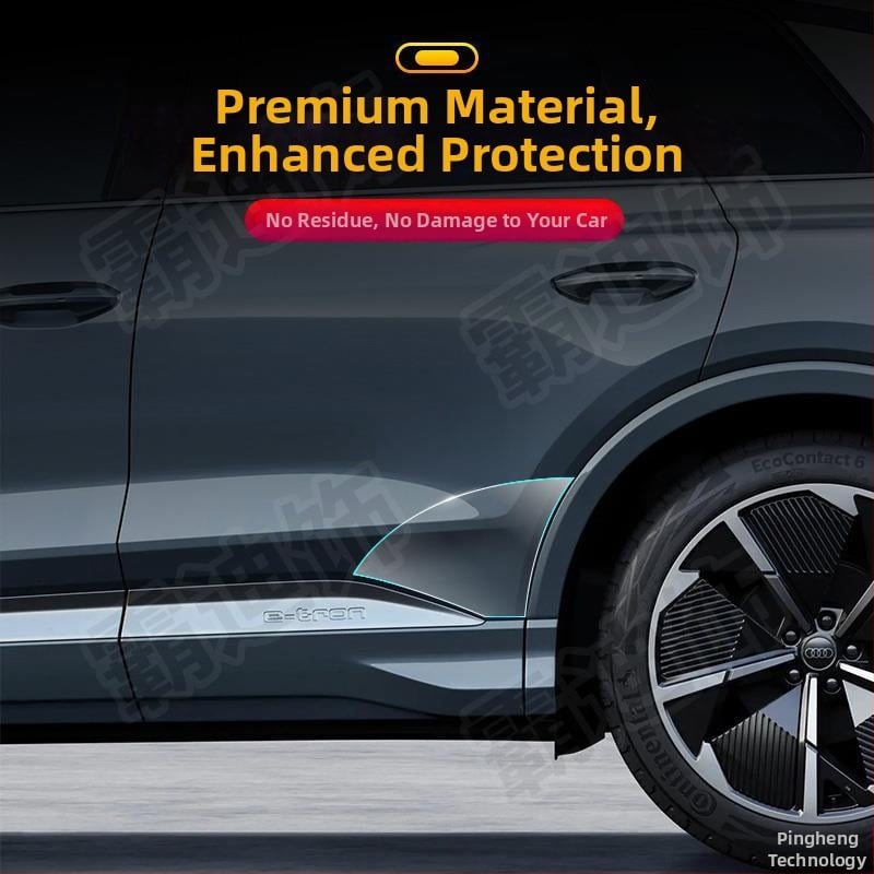 Chiwick TPU film protector transparent pentru Audi Q4 e-tron: protecția colțurilor ușilor din față și din spate și a pragurilor laterale ale caroseriei