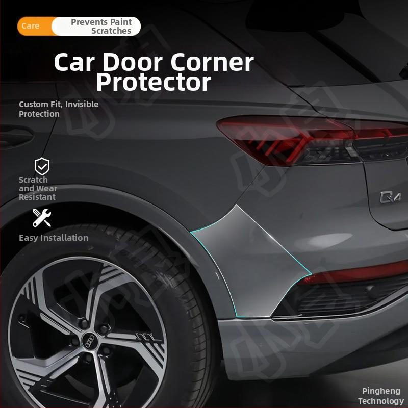 Chiwick TPU film protector transparent pentru Audi Q4 e-tron: protecția colțurilor ușilor din față și din spate și a pragurilor laterale ale caroseriei