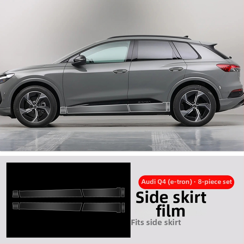 Chiwick TPU film protector transparent pentru Audi Q4 e-tron: protecția colțurilor ușilor din față și din spate și a pragurilor laterale ale caroseriei