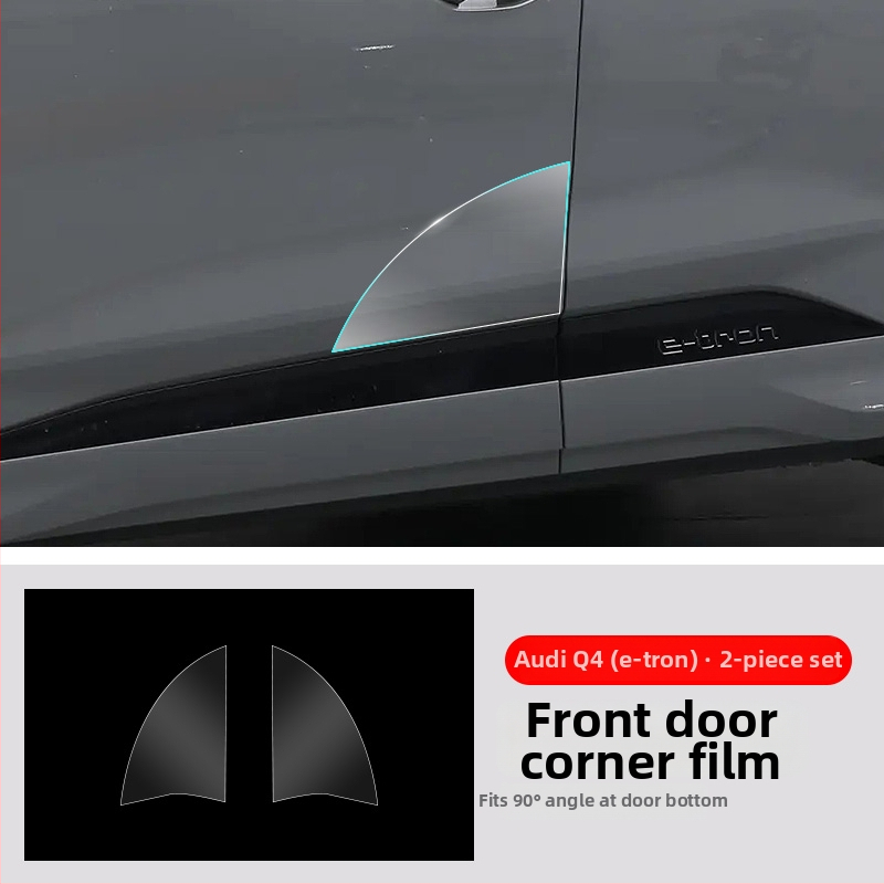 Chiwick TPU film protector transparent pentru Audi Q4 e-tron: protecția colțurilor ușilor din față și din spate și a pragurilor laterale ale caroseriei