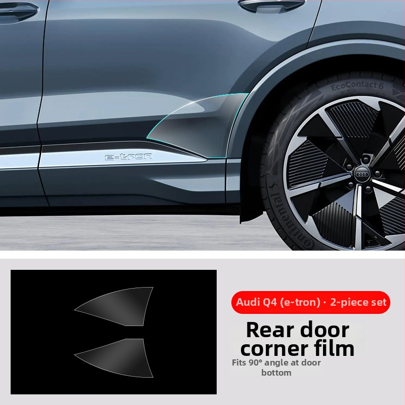 Chiwick TPU film protector transparent pentru Audi Q4 e-tron: protecția colțurilor ușilor din față și din spate și a pragurilor laterale ale caroseriei