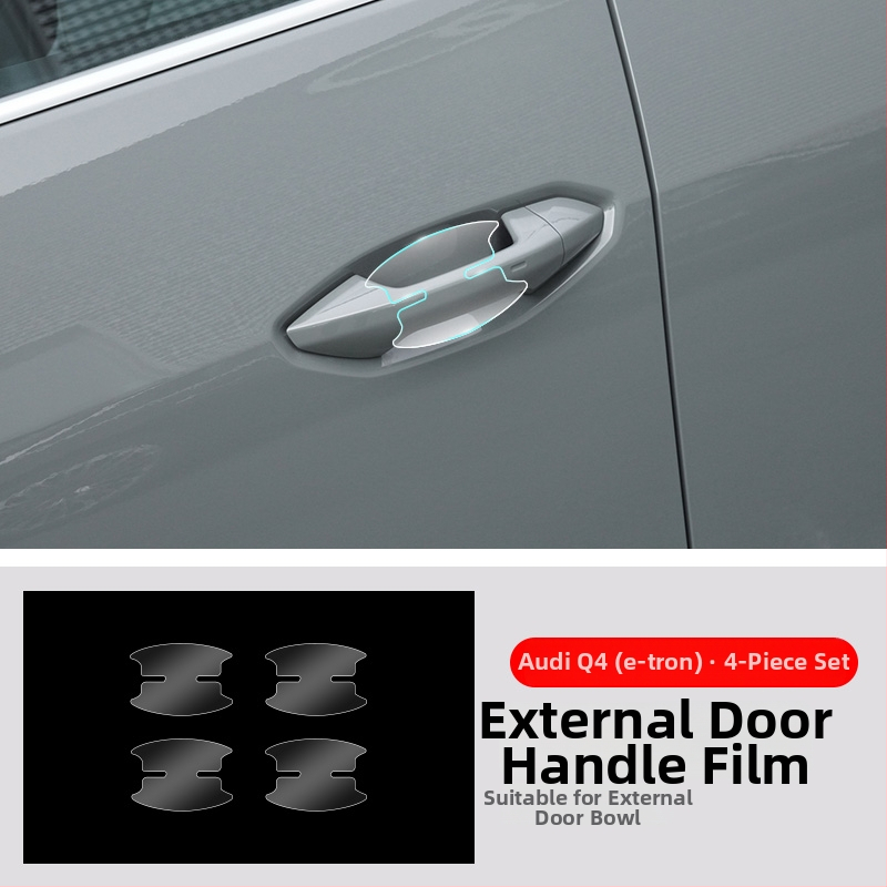 Chiwick TPU film protector transparent pentru Audi Q4 e-tron: protecția colțurilor ușilor din față și din spate și a pragurilor laterale ale caroseriei