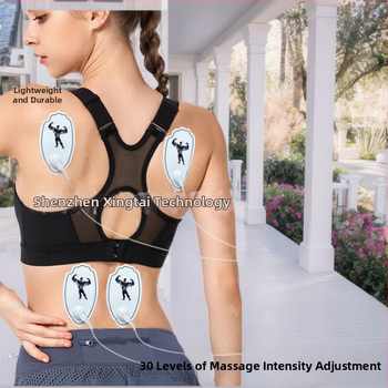 Μασάζ επίδεσμος για αυχένα και ολόκληρο σώμα με EMS παλμική θεραπεία, 4 ηλεκτρόδια, μοντέλο 818a, τροφοδοσία USB, έλεγχος μέσω υπολογιστή, κατάλληλο για αυχένα, μέση, πλάτη, γοφούς, πόδια και πέλτες