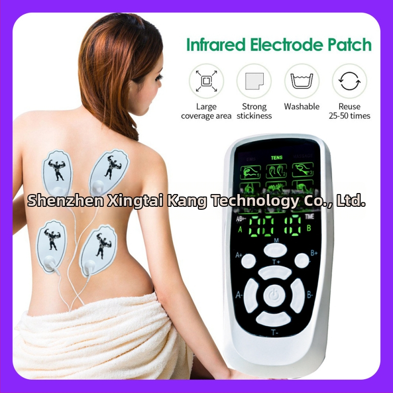 Μασάζ επίδεσμος για αυχένα και ολόκληρο σώμα με EMS παλμική θεραπεία, 4 ηλεκτρόδια, μοντέλο 818a, τροφοδοσία USB, έλεγχος μέσω υπολογιστή, κατάλληλο για αυχένα, μέση, πλάτη, γοφούς, πόδια και πέλτες