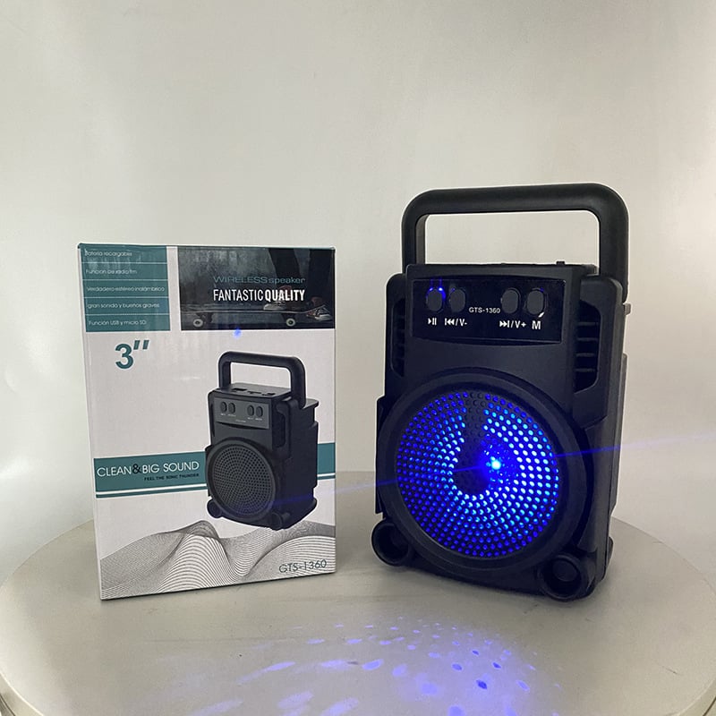 Boxă Bluetooth portabilă 5W cu slot pentru card și redare USB, apeluri hands-free, Bluetooth 5.1, 100 Hz–20 kHz, baterie integrată 300–500 mAh