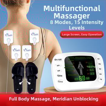 Jiarui Jr-328 Φορητός EMS μασάζ USB - ηλεκτροθεραπεία παλμών για τον αυχένα, την πλάτη, τη μέση, τους γοφούς και τα πόδια