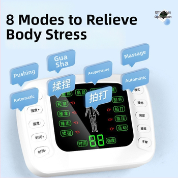 Jiarui Jr-328 Φορητός EMS μασάζ USB - ηλεκτροθεραπεία παλμών για τον αυχένα, την πλάτη, τη μέση, τους γοφούς και τα πόδια