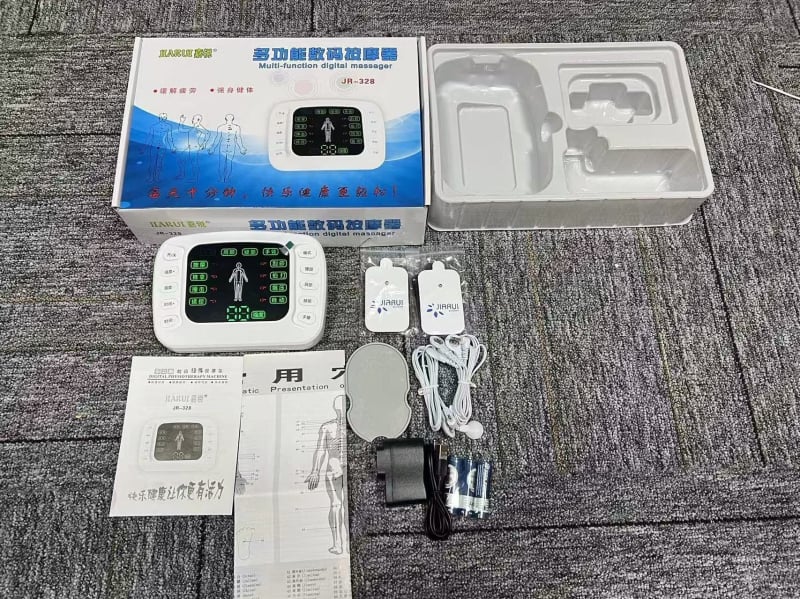 Jiarui Jr-328 Φορητός EMS μασάζ USB - ηλεκτροθεραπεία παλμών για τον αυχένα, την πλάτη, τη μέση, τους γοφούς και τα πόδια