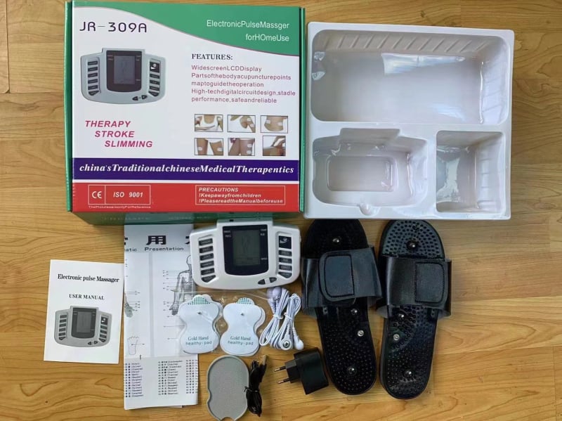 Jiarui Jr-328 Φορητός EMS μασάζ USB - ηλεκτροθεραπεία παλμών για τον αυχένα, την πλάτη, τη μέση, τους γοφούς και τα πόδια