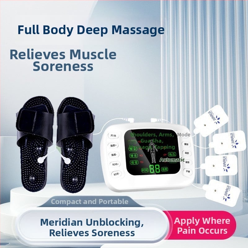 Jiarui Jr-328 Φορητός EMS μασάζ USB - ηλεκτροθεραπεία παλμών για τον αυχένα, την πλάτη, τη μέση, τους γοφούς και τα πόδια