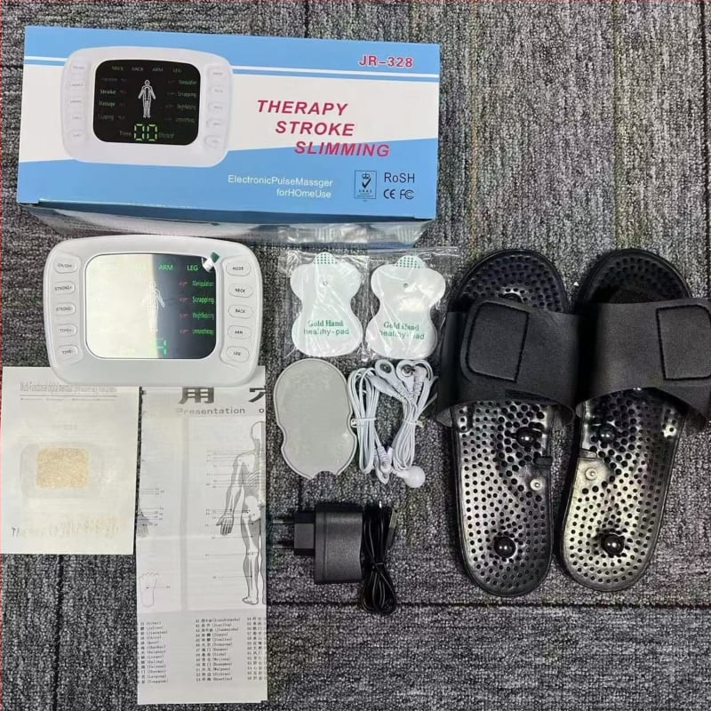 Jiarui Jr-328 Φορητός EMS μασάζ USB - ηλεκτροθεραπεία παλμών για τον αυχένα, την πλάτη, τη μέση, τους γοφούς και τα πόδια