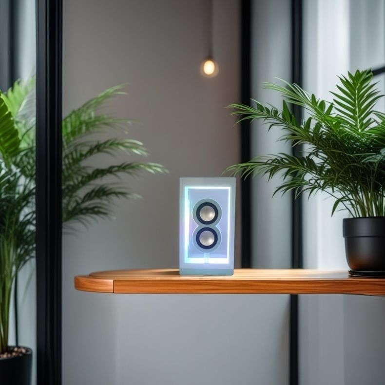 Prozirni Bluetooth zvučnik s RGB ambijentalnim osvjetljenjem, dva zvučnika, Bluetooth 5.3, 13W, ugrađena baterija 800–1000 mAh, frekvencijski raspon 100 Hz–20 kHz
