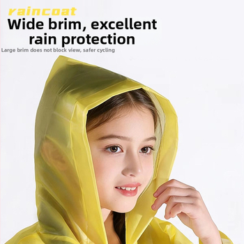 Poncho de ploaie pentru copii, EVA, stil gros, 100 g, ambalat în pungă