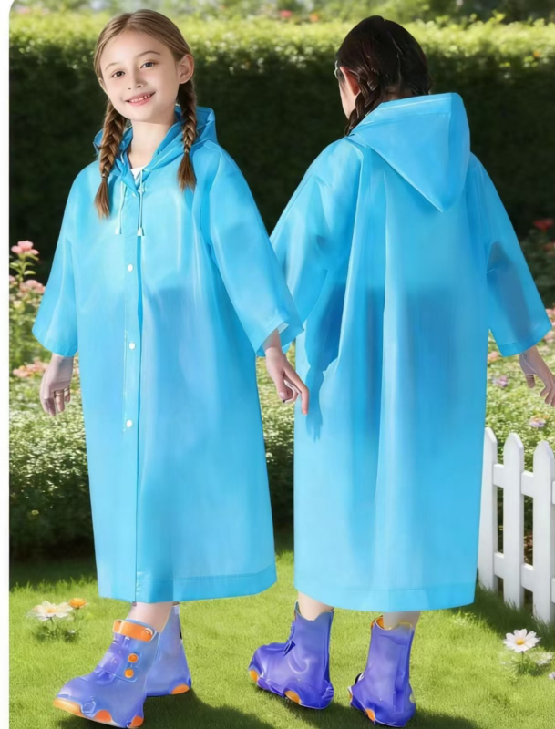 Poncho de ploaie pentru copii, EVA, stil gros, 100 g, ambalat în pungă