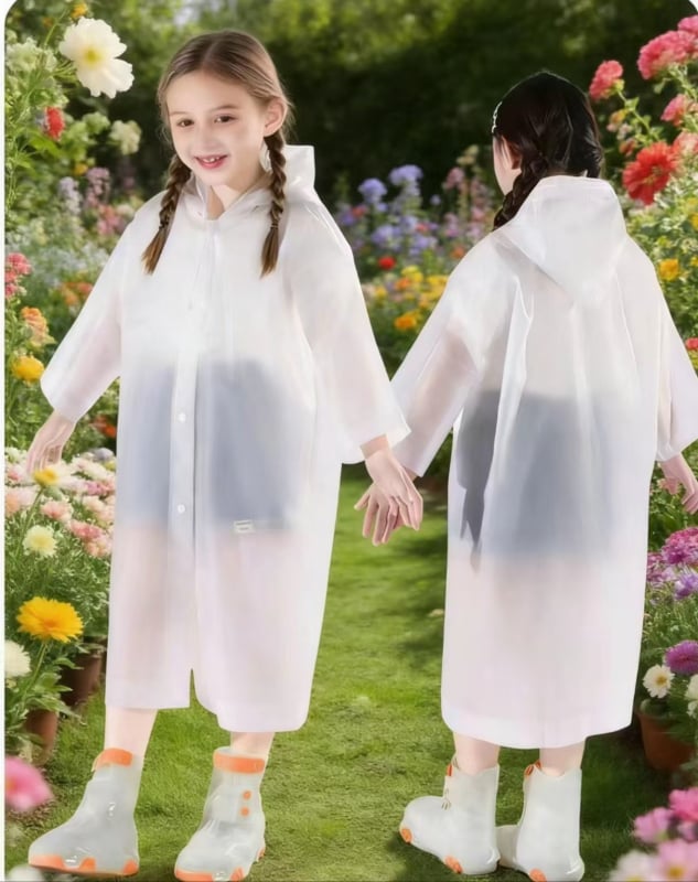 Poncho de ploaie pentru copii, EVA, stil gros, 100 g, ambalat în pungă