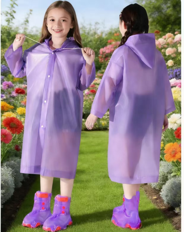 Poncho de ploaie pentru copii, EVA, stil gros, 100 g, ambalat în pungă