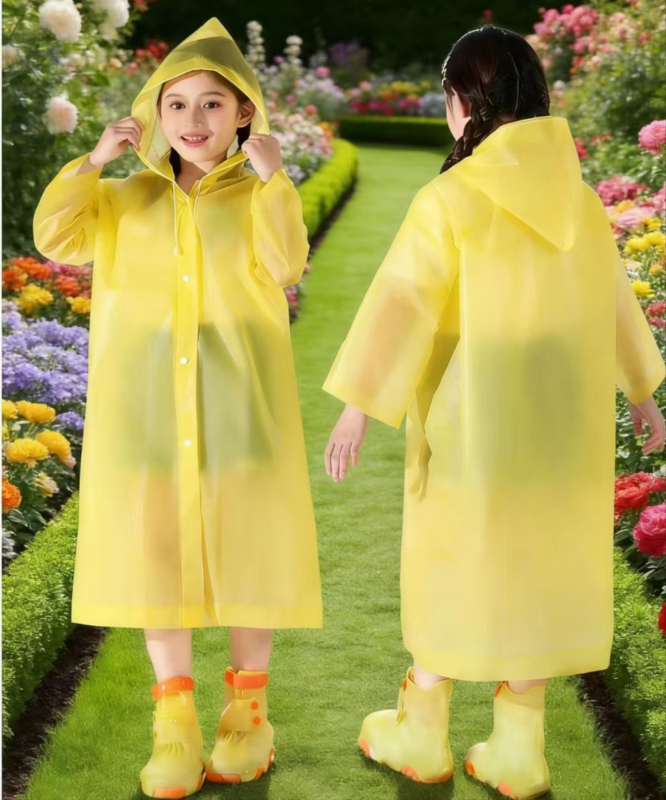 Poncho de ploaie pentru copii, EVA, stil gros, 100 g, ambalat în pungă