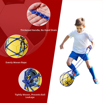 Futbalová sieťová taška na juggling – Tréningový pomocník, pojme 1 loptu, polypropylén, možnosť prispôsobenia, vnútorné/vonkajšie použitie