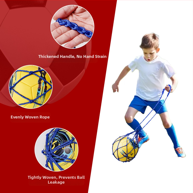 Futbalová sieťová taška na juggling – Tréningový pomocník, pojme 1 loptu, polypropylén, možnosť prispôsobenia, vnútorné/vonkajšie použitie