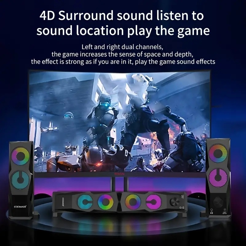 USB napajani računalni gaming zvučnik, 2-kanalni, 6W, 40Hz-20kHz, USB sučelje