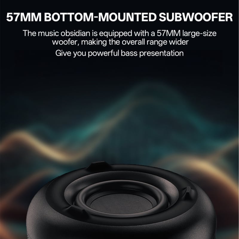 Stolni Bluetooth zvučnik s ambijentalnim osvjetljenjem, 5. generacija, Bluetooth 5.3, 100Hz-20kHz, SNR ≥75dB, Ugrađena baterija