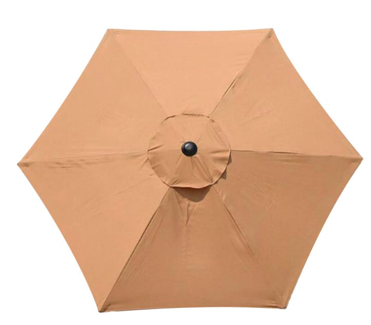 Слънчев чадър за плаж и открито, 6-рамков железен каркас и прът, полиестерно платно 190T, ръчно отваряне и затваряне, тежи 1 кг