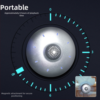 HCNT magneticky levitujúci UFO reproduktor s Bluetooth — 3D priestorový zvuk, inteligentný bezdrôtový reproduktor, Frekvencia 2.0