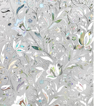 PVC 3D elektrostatni duhoviti stakleni films za prozor – bez ljepila, UV otporan, privatnost, dnevni boravak, spavaća soba, kupaonica