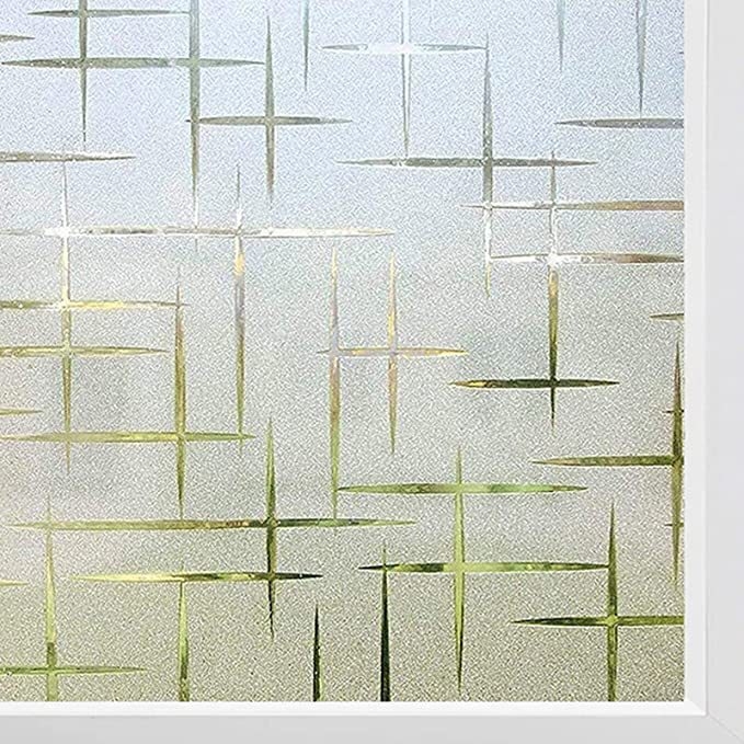 PVC 3D elektrostatni duhoviti stakleni films za prozor – bez ljepila, UV otporan, privatnost, dnevni boravak, spavaća soba, kupaonica