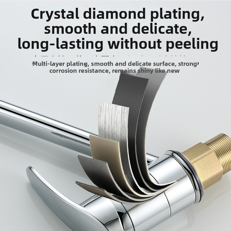 Konyhai mosogató hosszú kifolyóval, egykaros keverő, cinköntvzet test, kerámia korongos szelep, bemenet/kimenet 1/2''