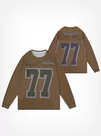 Дълъг ръкав тренировъчен топ за баскетбол и бягане, американски стил с цепка, 100% полиестерна материя с полиестерна подплата, всички сезони, бързосъхнещ