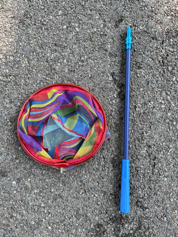 Dječja mreža za ulov insekata, teleskopska, od nehrđajućeg čelika i karbonsko-aluminijske legure, fina mreža, dubina 15 cm
