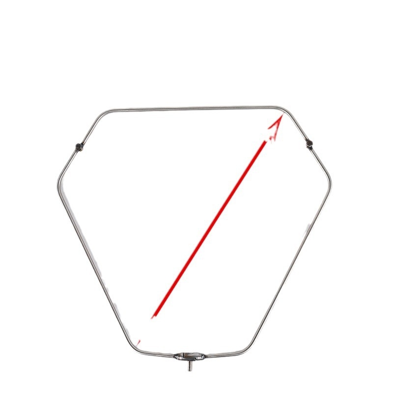 Сгъваема риболовна мрежова глава, неръждаема стомана, заварена, триъгълна форма