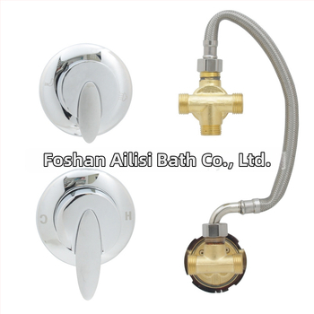 Réz falra szerelt zuhanykeverő – kerámiás szeleppel, 0–100°C, 1 MPa, elektroplakált felület