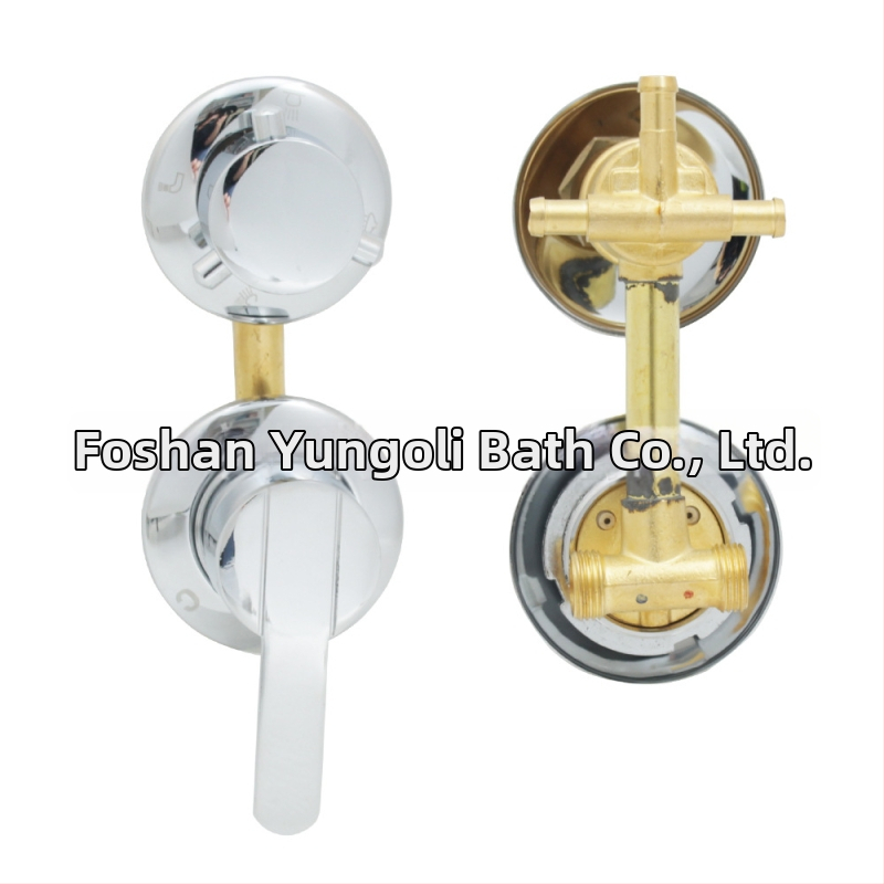 Réz falra szerelt zuhanykeverő – kerámiás szeleppel, 0–100°C, 1 MPa, elektroplakált felület