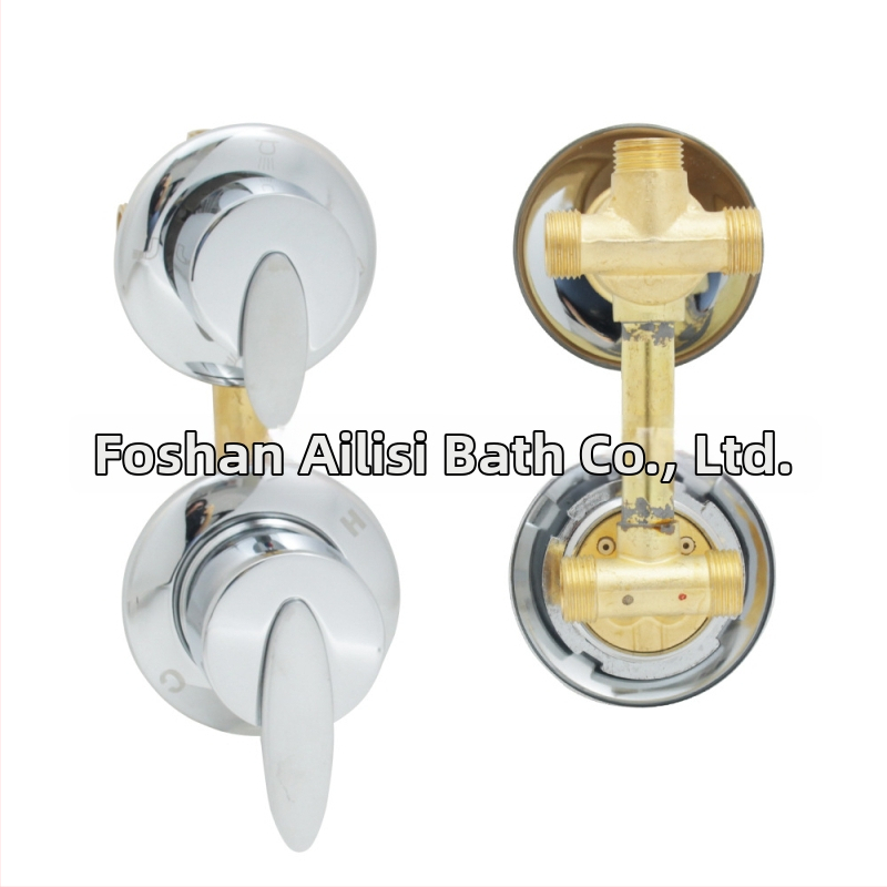 Réz falra szerelt zuhanykeverő – kerámiás szeleppel, 0–100°C, 1 MPa, elektroplakált felület