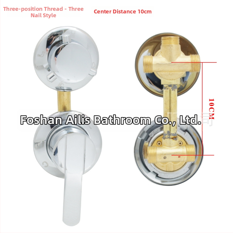 Réz falra szerelt zuhanykeverő – kerámiás szeleppel, 0–100°C, 1 MPa, elektroplakált felület