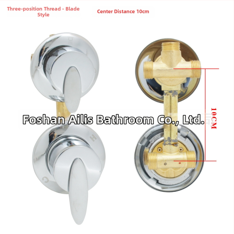 Réz falra szerelt zuhanykeverő – kerámiás szeleppel, 0–100°C, 1 MPa, elektroplakált felület